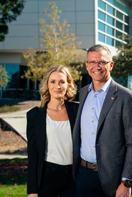 Sierra Hartman and Ryan Hartman (’09) visiting Embry-Riddle's Prescott Campus in 2021.
