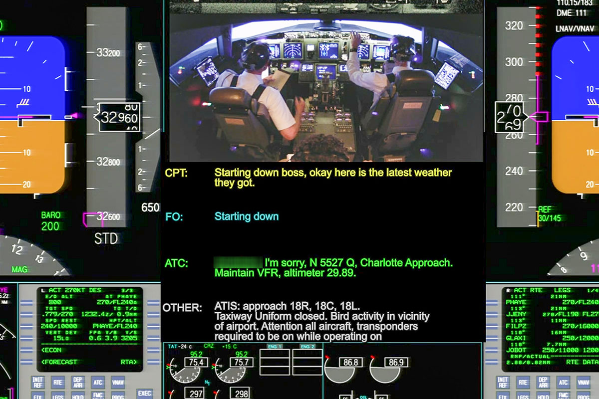 Captioned video from simulator sessions that are being analyzed by an Embry-Riddle and NASA team to identify positive pilot performance
